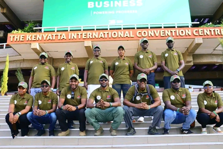 The Walk for Fitness team at the Kenyatta International Convention Centre